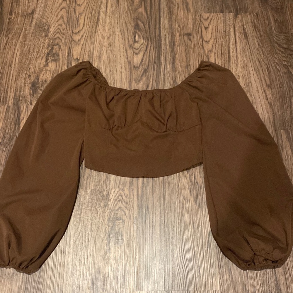 Brown Crop Top